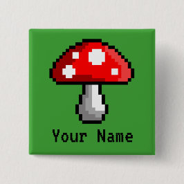 Pixel Mushroom Name Button