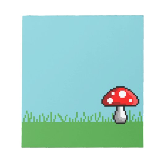 Pixel Mushroom Notitieblok (Voorkant)