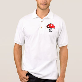 Pixel Mushroom Polo Shirt