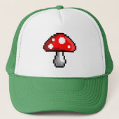Pixel Mushroom Trucker Hat Pet (Voorkant)
