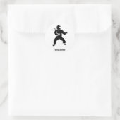 Pixel Ninja-kant Ronde Sticker (Tas)