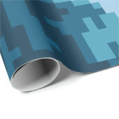 Pixel Ocean Waves and Shore Pattern Cadeaupapier (Rol Hoek)