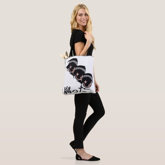 pixel ogen tote bag (Op model)