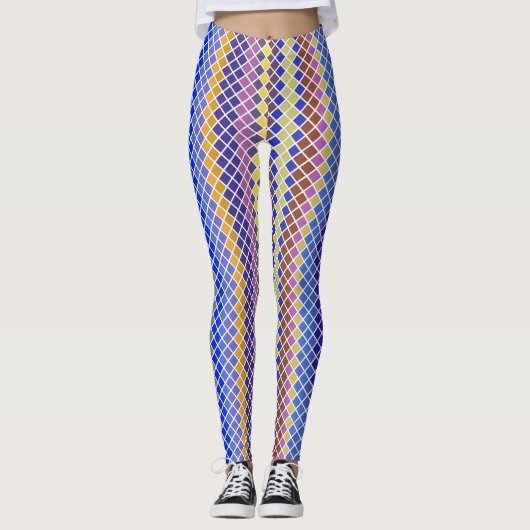 Pixel op pixel betegeld patroon leggings (Voorkant)