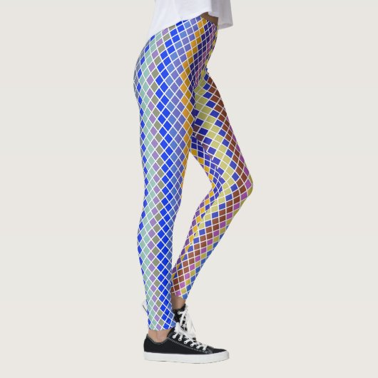 Pixel op pixel betegeld patroon leggings (Rechts)