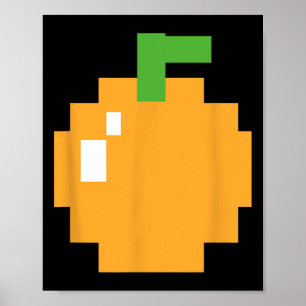 Pixel Oranje jaren 80 Retro Arcade Video Game Hall Poster