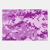 Pixel Paars Camouflage Inpakpapier Vel (Voorkant 3)