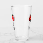 Pixel Paddestoel Naam Glas (Links)