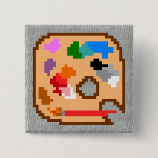 Pixel Palette Vierkante Button 5,1 Cm