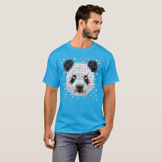 Pixel Panda Geek T-shirt (Voorkant volledig)