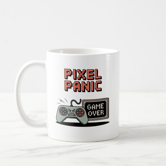 Pixel Panic Gamer Mok – Grappig Retro Gaming Cadea (Links)