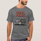 Pixel Panic – Retro Gamer Rage Design T-shirt (Voorkant)