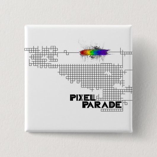 Pixel Parade "Analog" pin Vierkante Button 5,1 Cm (Voorkant)