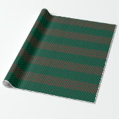Pixel Patroon groen rood zwart Cadeaupapier (Uitgerold)