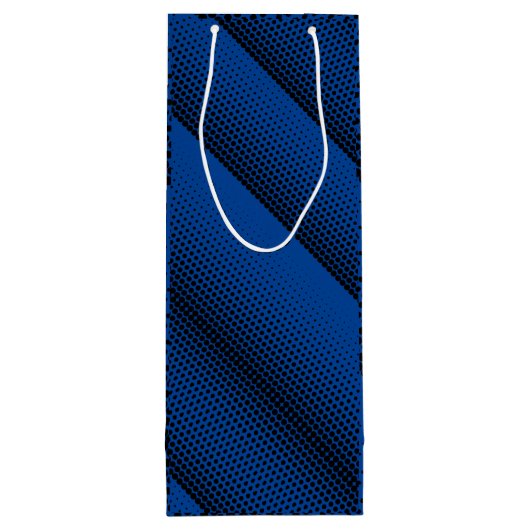 Pixel Pattern 08.B.w Blue BG Wijn Cadeautas (Achterkant)