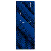 Pixel Pattern 08.B.w Blue BG Wijn Cadeautas (Voorkant)