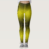 Pixel Pattern 09.B.w. BYellow BG Leggings (Voorkant)