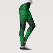 Pixel Pattern 09.B.w. Green BG Leggings (Rechts)