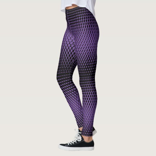 Pixel Pattern 09.B.w. Paarse BG Leggings (Links)