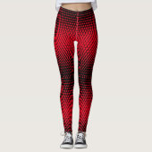 Pixel Pattern 09.B.w. Rood BG Leggings (Voorkant)