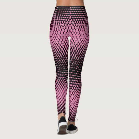 Pixel Pattern 09.B.w. Roze BG Leggings (Achterkant)