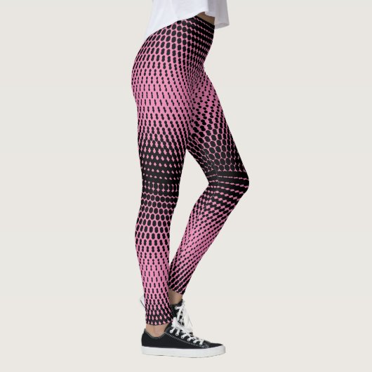 Pixel Pattern 09.B.w. Roze BG Leggings (Rechts)