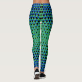Pixel Pattern 09.BBLK.w Green BG Leggings (Achterkant)
