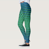 Pixel Pattern 09.BBLK.w Green BG Leggings (Links)