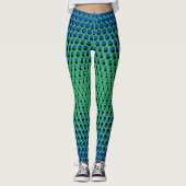 Pixel Pattern 09.BBLK.w Green BG Leggings (Voorkant)
