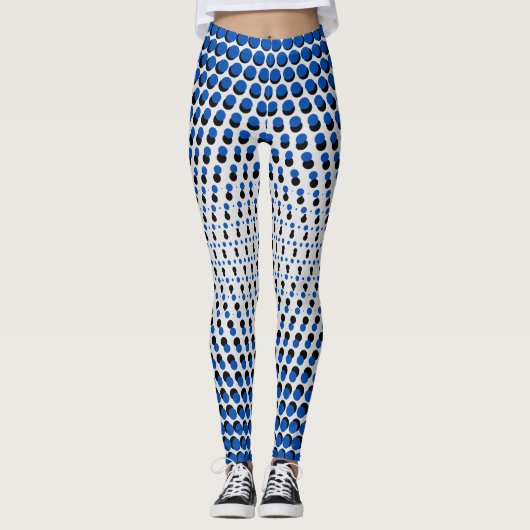 Pixel Pattern 09.BBLK.w OffWhite BG Leggings (Voorkant)