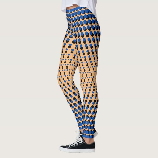 Pixel Pattern 09.BBLK.w Oranje BG Leggings (Links)
