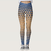 Pixel Pattern 09.BBLK.w Oranje BG Leggings (Voorkant)