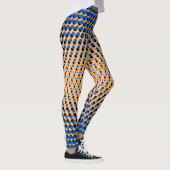 Pixel Pattern 09.BBLK.w Oranje BG Leggings (Rechts)