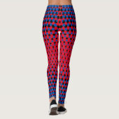 Pixel Pattern 09.BBLK.w Red BG Leggings (Achterkant)