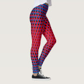 Pixel Pattern 09.BBLK.w Red BG Leggings (Rechts)