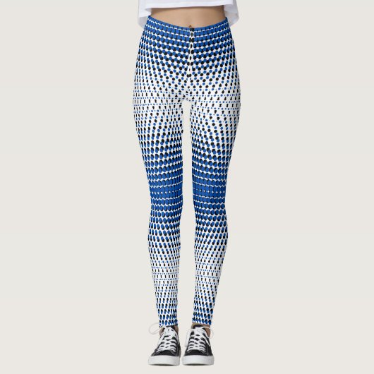 Pixel Pattern 09.BBLK.w White BG Leggings (Voorkant)