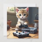 Pixel Paws: het gamer kitten in actie Save The Date (Voorkant)