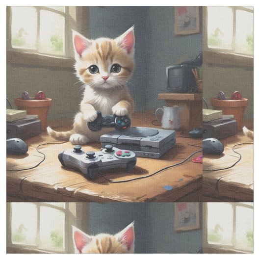 Pixel Paws: het gamer kitten in actie Stof (Close Up)