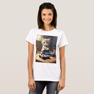 Pixel Paws: het gamer kitten in actie T-shirt