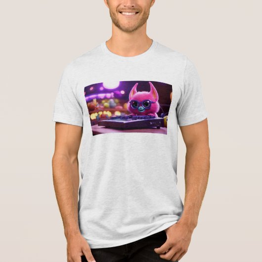 Pixel Perfect: Game Designer Mode aan Tri-Blend Shirt (Voorkant)