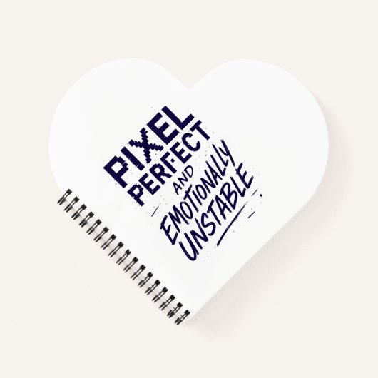 Pixel Perfect Heart Notitieboek (Voorkant)