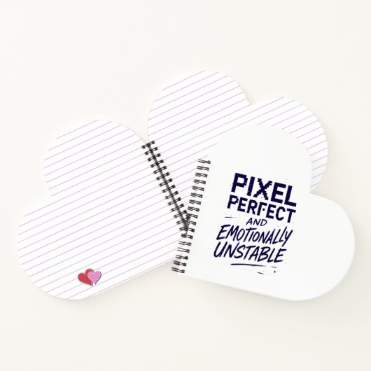Pixel Perfect Heart Notitieboek (Binnen)