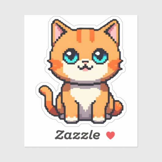Pixel Perfect Kat Sticker (Vel)