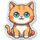 Pixel Perfect Kat Sticker (Voorkant)