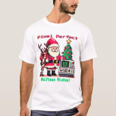 Pixel Perfect Kerstwensen! T-shirt (Voorkant)