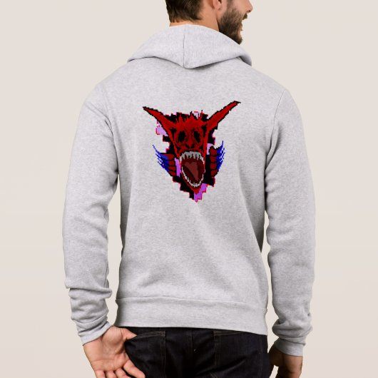 Pixel Peril Retro Boss Fight Hoodie (Achterkant)