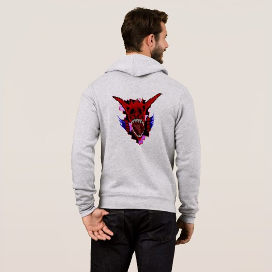 Pixel Peril Retro Boss Fight Hoodie (Achterkant volledig)
