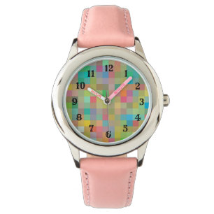 Pixel Pink Band Kinderhorloge Horloge