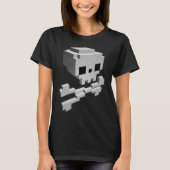 Pixel Pirate Skull & Crossbones Jolly Roger T-shirt (Voorkant)