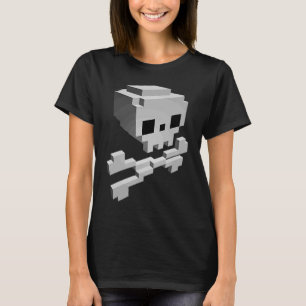 Pixel Pirate Skull & Crossbones Jolly Roger T-shirt